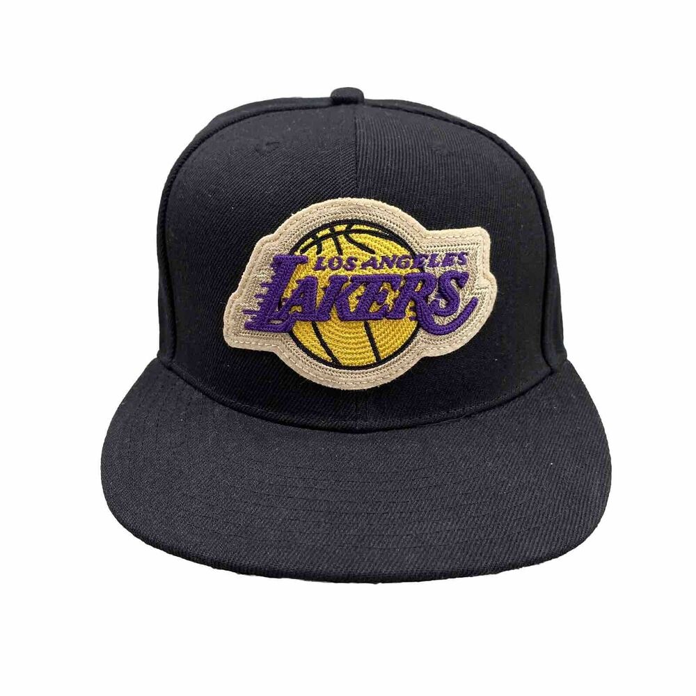 LA Lakers Ultra Game Hat Cap Snapback‎ Adult Black Trucker Patch Logo NBA Men's